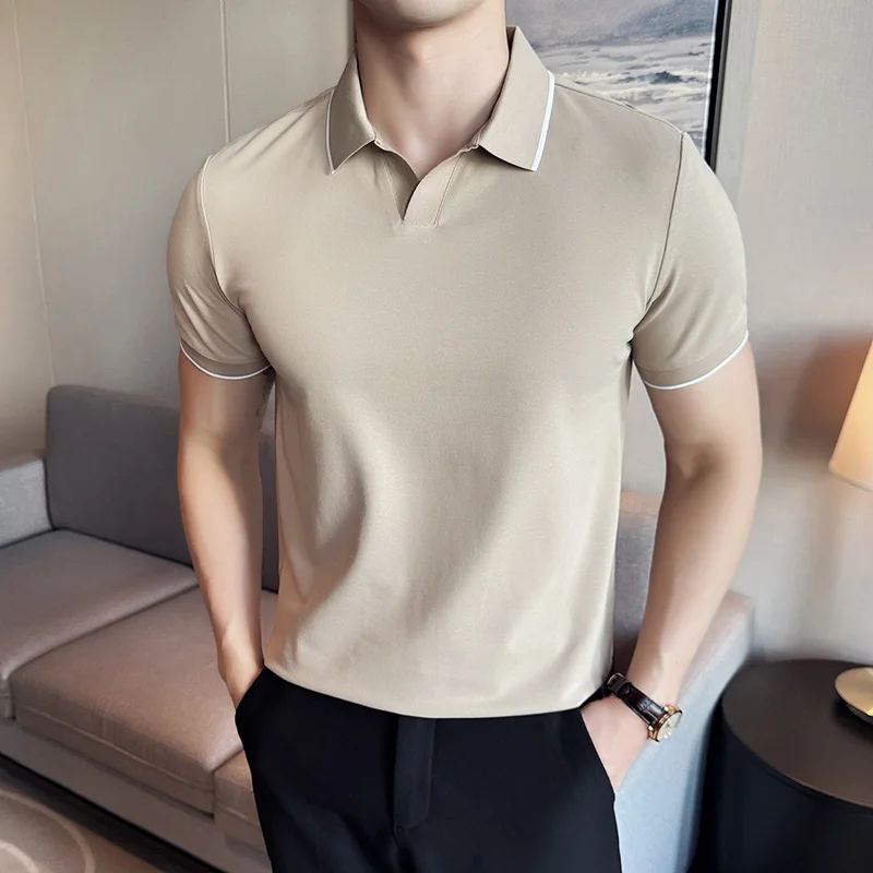 남성 폴로셔츠 여름 라이트 얇은 브리티시 스타일 솔리드 - Polo Shirt Pique 리뷰 및 가격