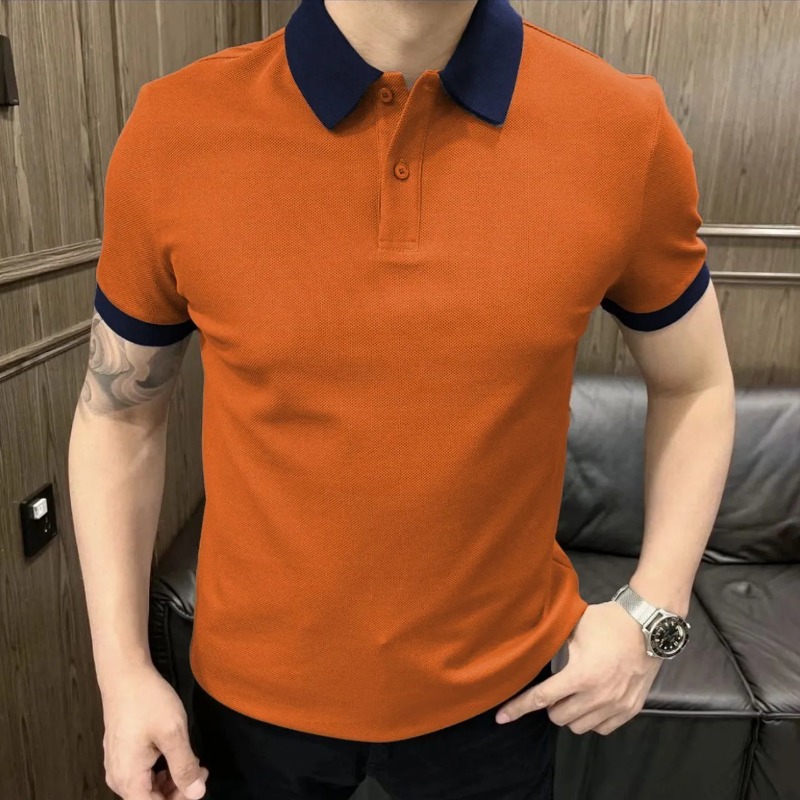 남성 플러스 사이즈 피케 폴로 셔츠 배색 칼라 반팔 캐 - Polo Shirt Pique 리뷰 및 가격