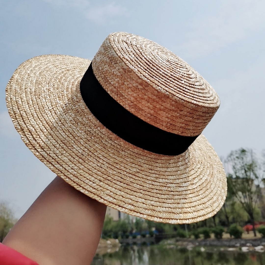 보터 밀짚모자 프랑스풍 우아한 사각 리본 여성용 햇빛  - Bucket Hat Straw 리뷰 및 가격
